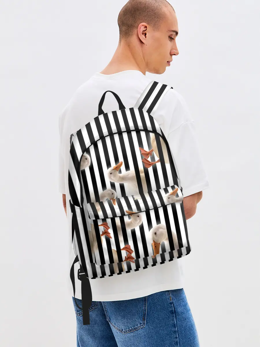 Рюкзак джинсовый / Гуси