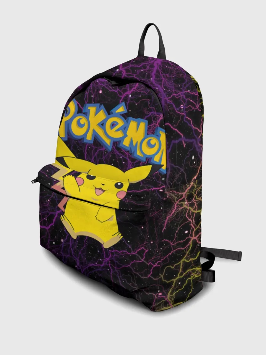 Рюкзак джинсовый / Цветные молнии Пикачу