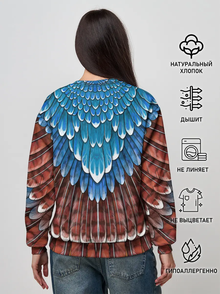 Женский свитшот / оперение: сойка