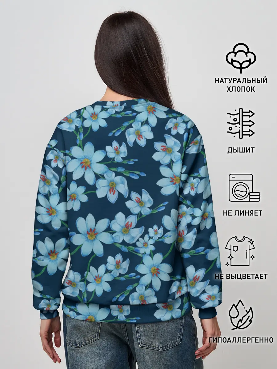 Женский свитшот / Иксии не темно синем фоне