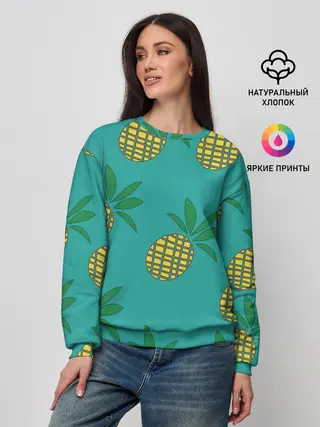 Женский свитшот / Ананасы