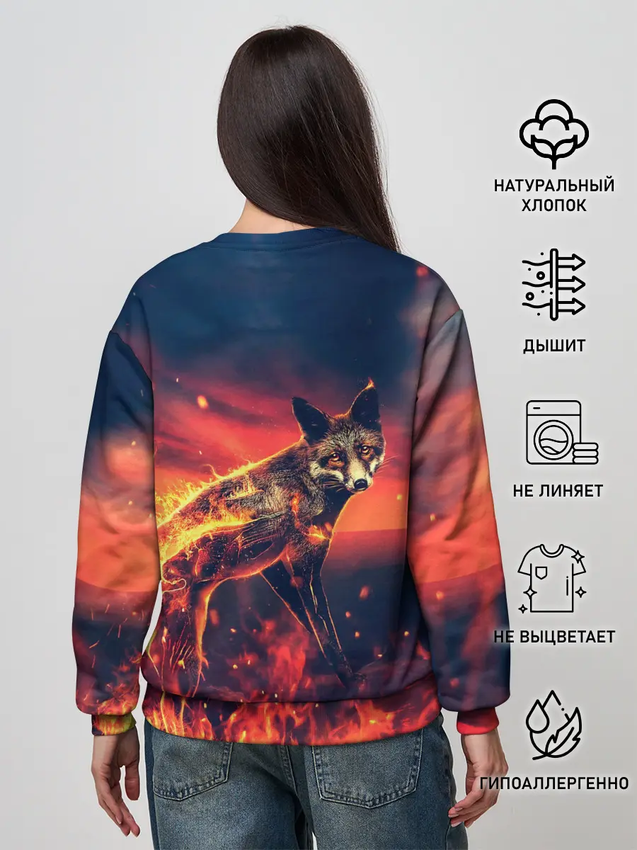 Женский свитшот / Огненная лиса