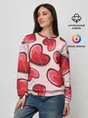 Женский свитшот / Узор Сердечки для влюбленных