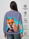 Женский свитшот / Лиса с кофе