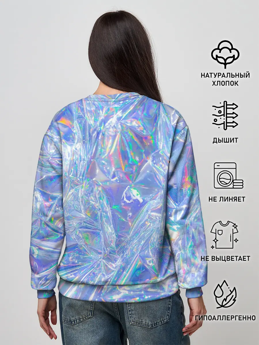 Женский свитшот / 3d ice glitch
