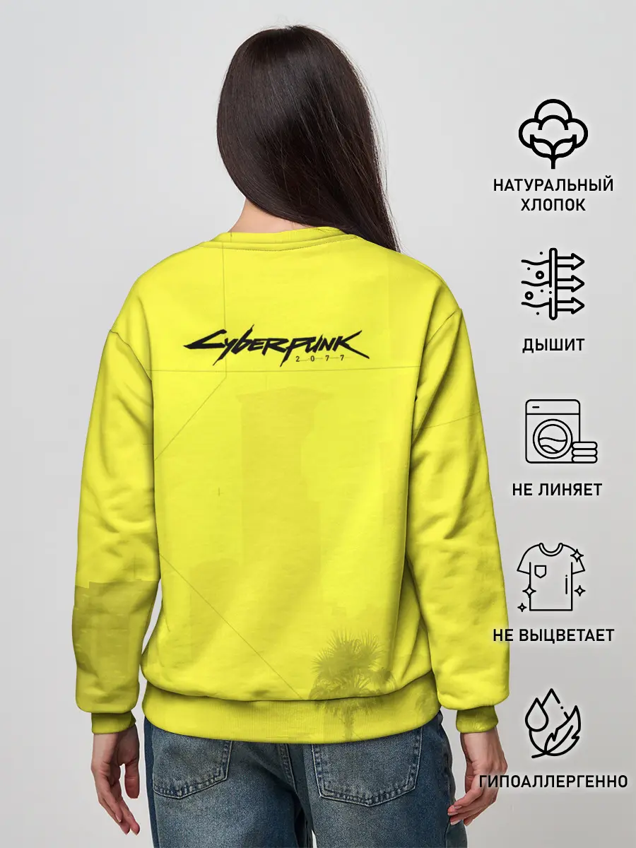 Женский свитшот / Cyberpunk 2077 - Пальмы