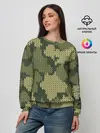 Женский свитшот / вязаный принт милитари