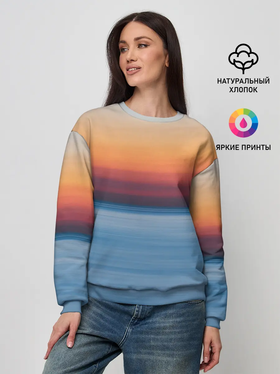 Женский свитшот / Рассвет на берегу