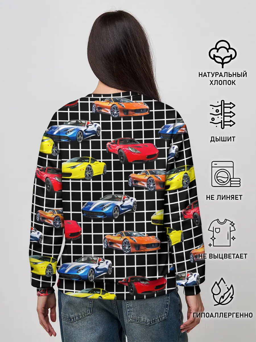 Женский свитшот / Гоночные тачки