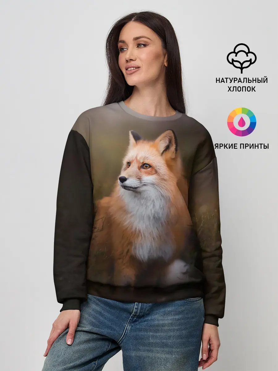 Женский свитшот / Лиса-охотница