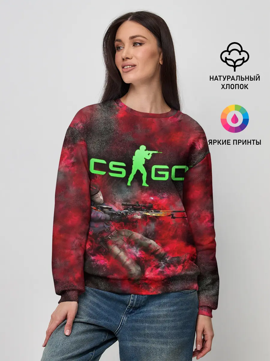 Женский свитшот / CS GO Red heat