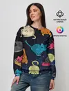 Женский свитшот / Космические котики