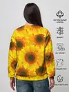 Женский свитшот / Принт подсолнухи желтый