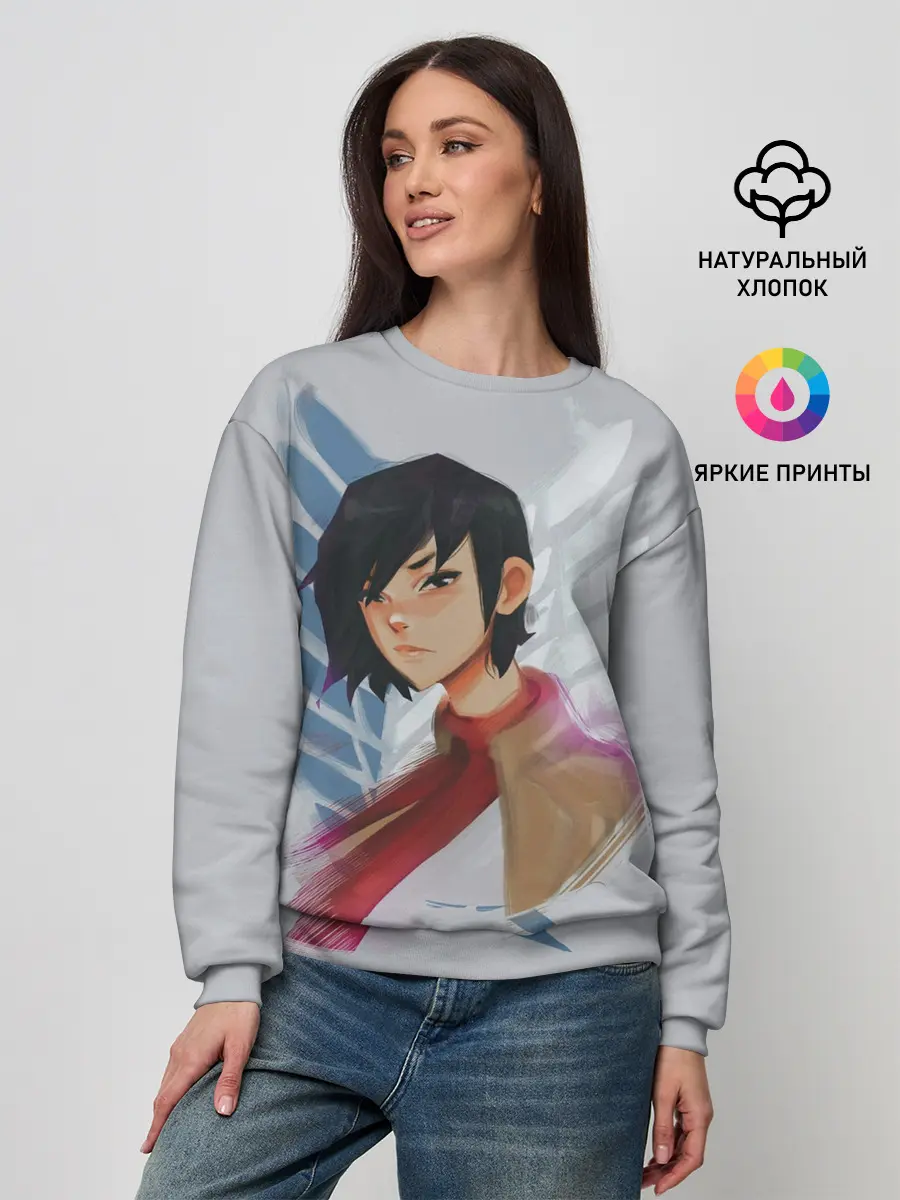 Женский свитшот / Logo and Mikasa