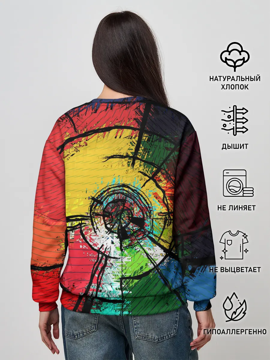 Женский свитшот / Центрифуга красок