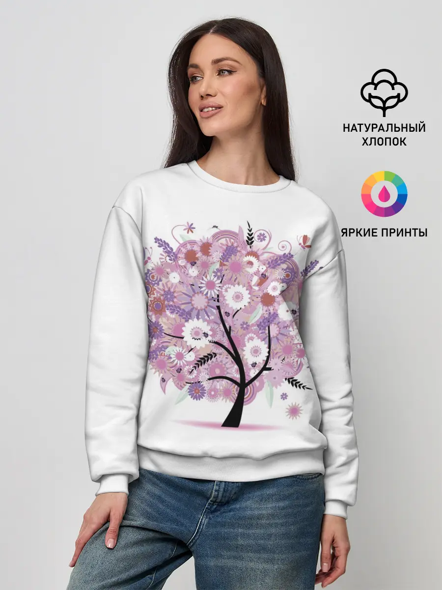 Женский свитшот / Цветочное Дерево