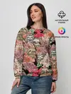 Женский свитшот / Ленивец & Цветочки