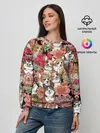 Женский свитшот / Корги & Цветы