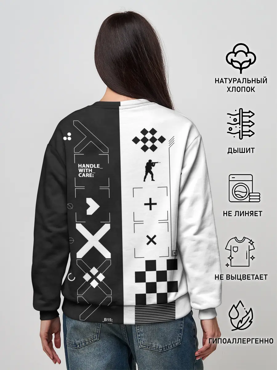 Женский свитшот / Printstream | Поток информации