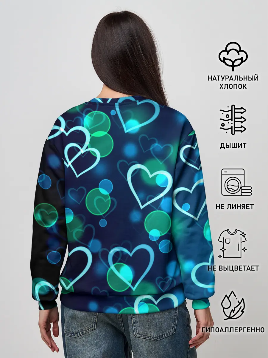 Женский свитшот / Сердца