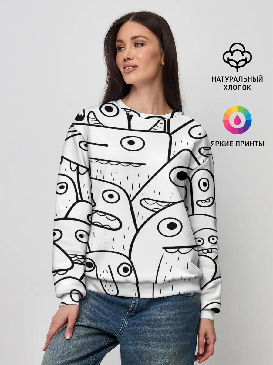 Женский свитшот / Рожицы