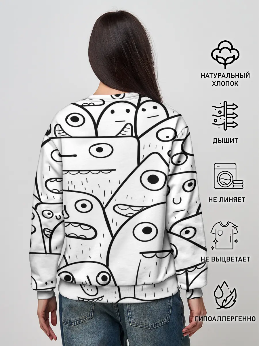 Женский свитшот / Рожицы