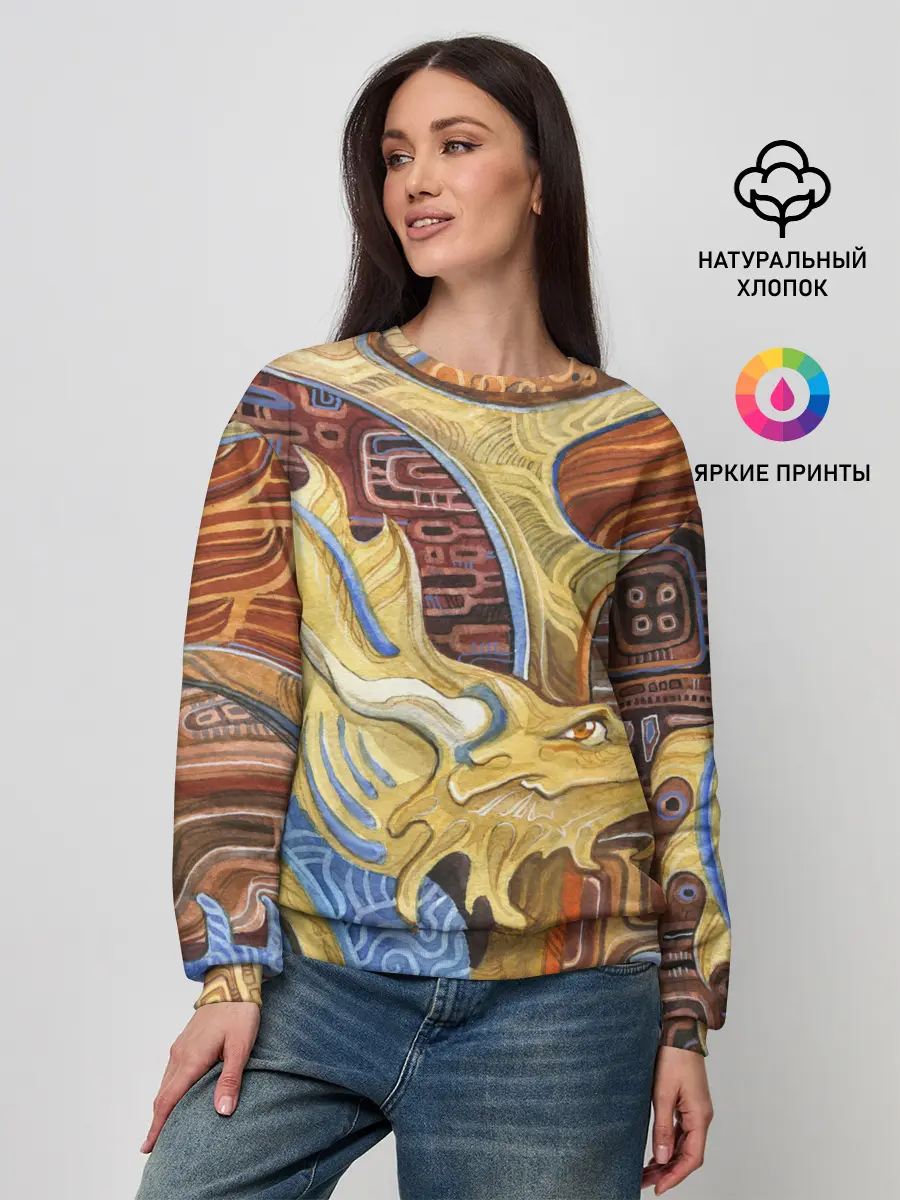 Женский свитшот / узорчатый дракон