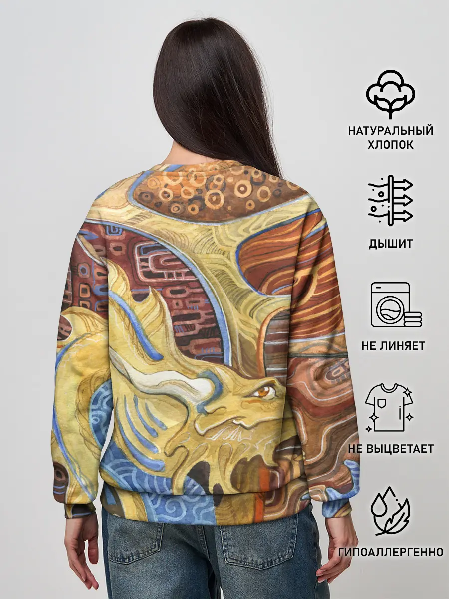 Женский свитшот / узорчатый дракон