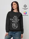 Женский свитшот / Eat Sleep Valheim Repeat