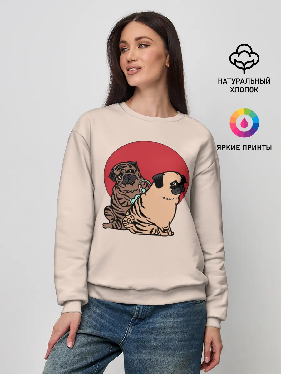Женский свитшот / Мопсы | Тату мастер