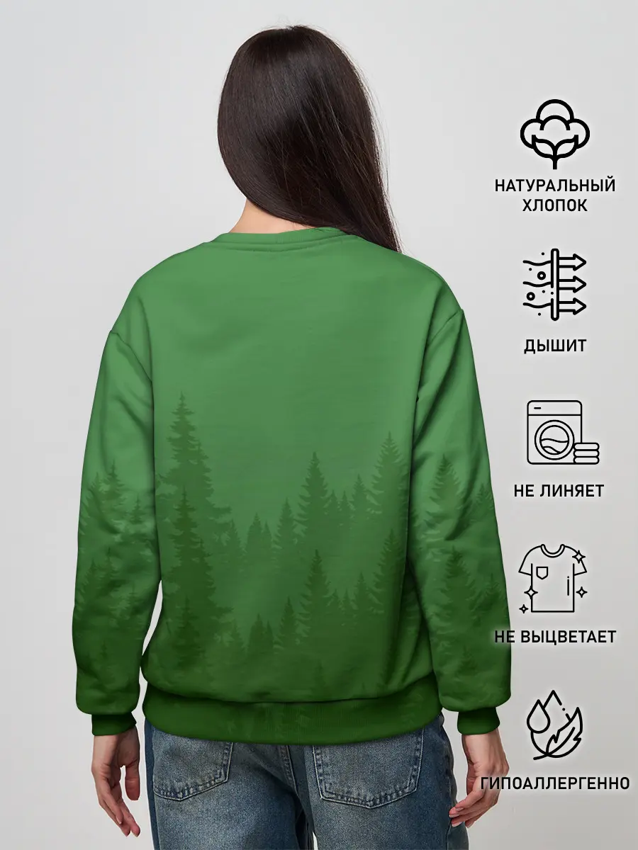 Женский свитшот / Зеленый Лес