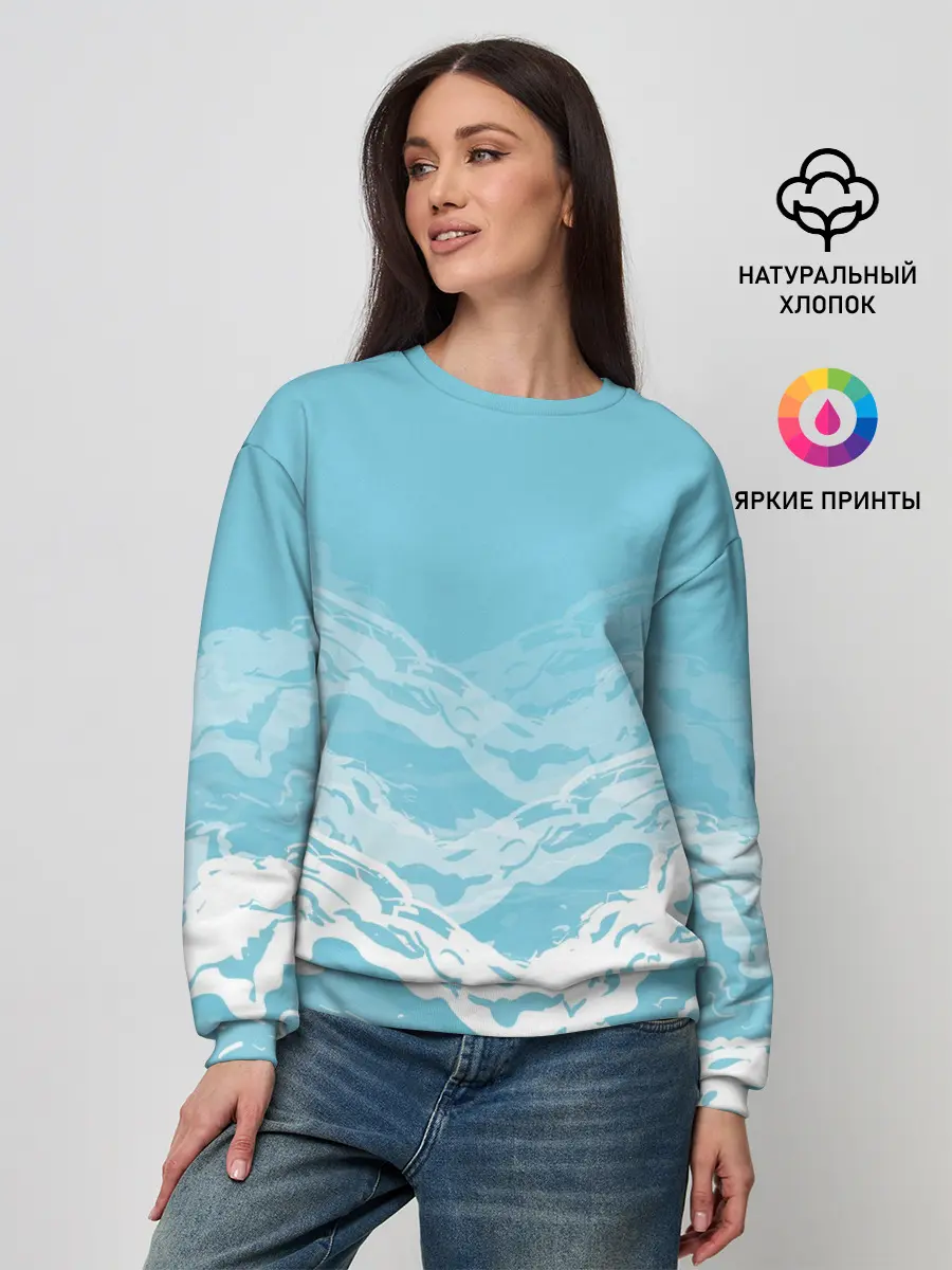 Женский свитшот / Волны