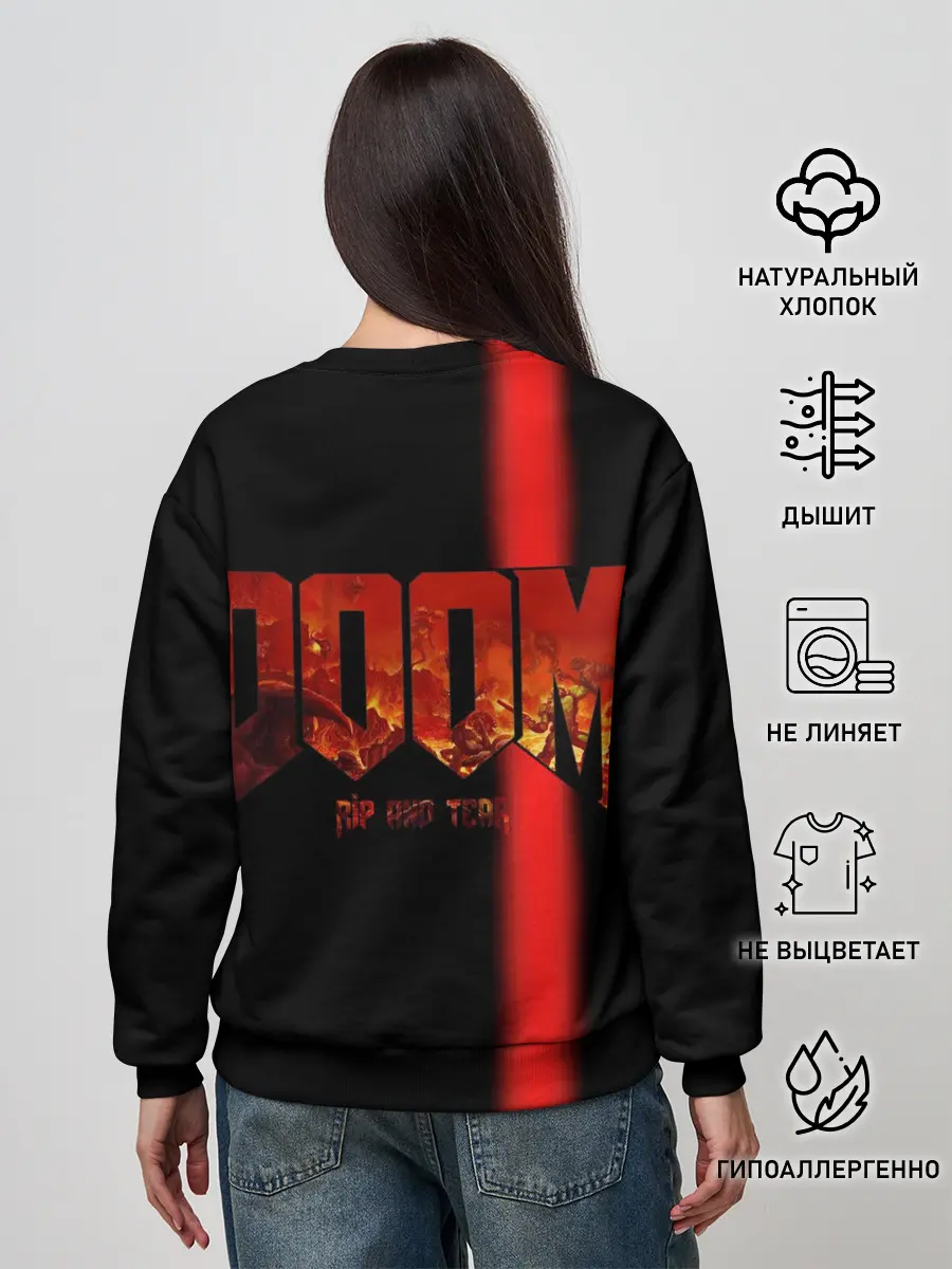 Женский свитшот / Doom | Rip and Tear