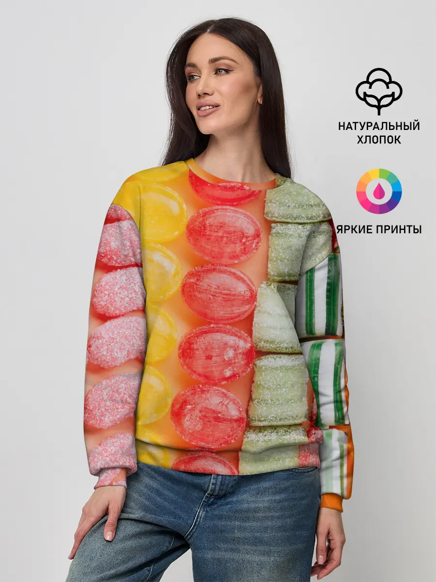 Женский свитшот / Мармеладки леденцы