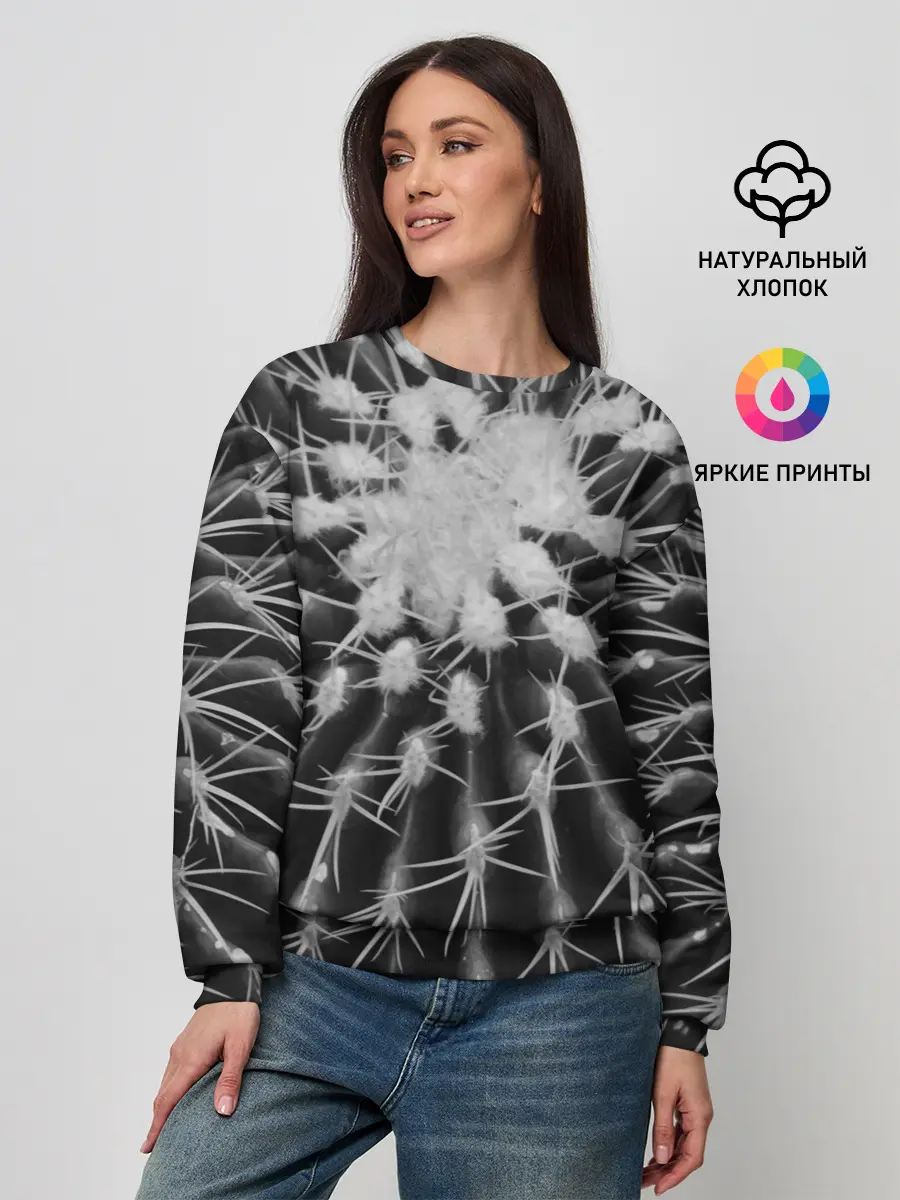 Женский свитшот / Кактусовый