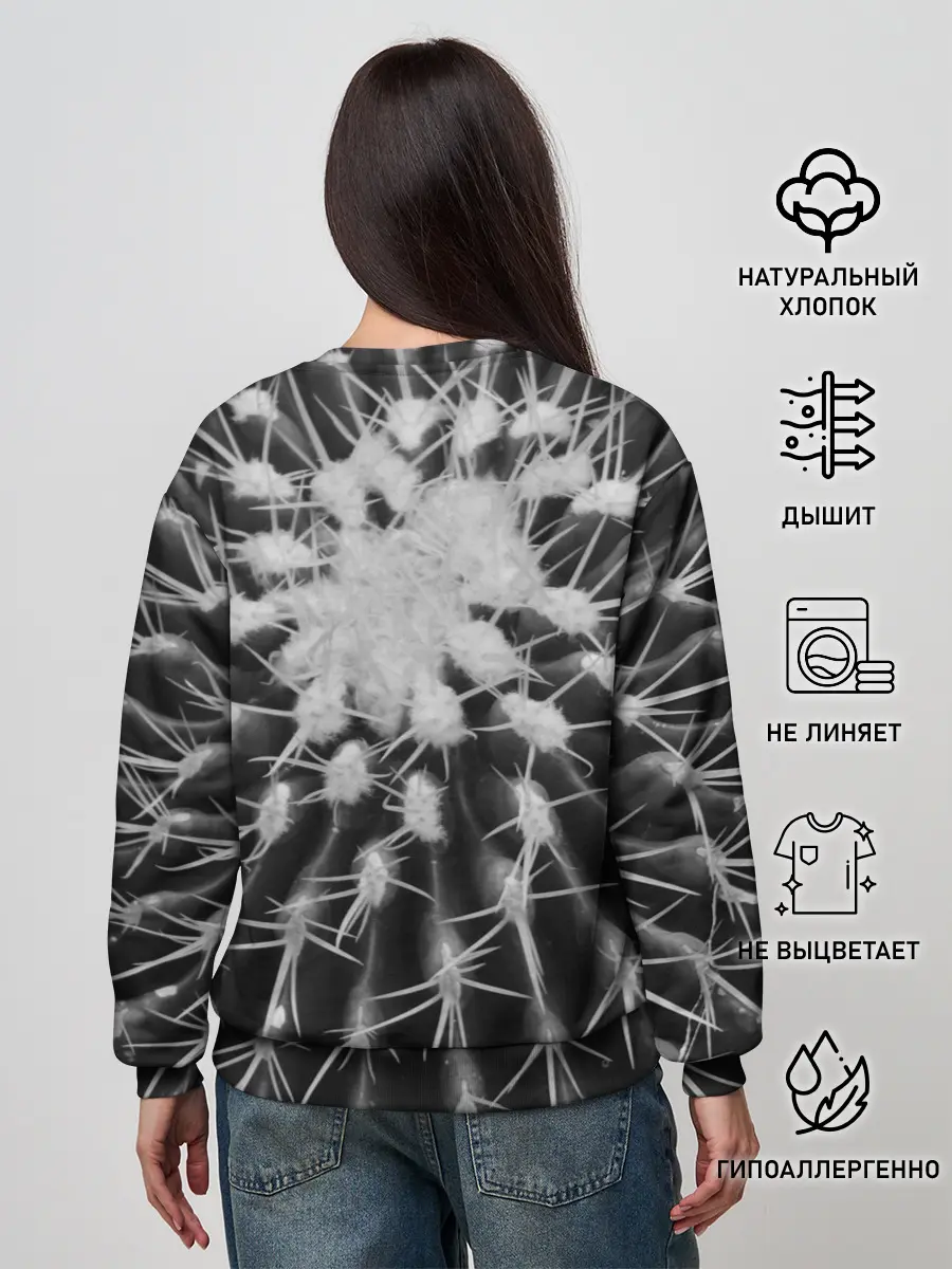 Женский свитшот / Кактусовый