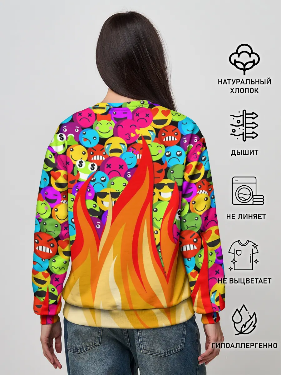 Женский свитшот / SLAVA MARLOW - Смайлики