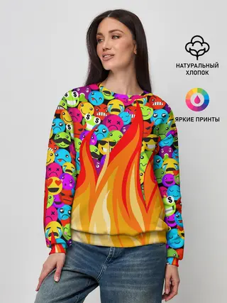 Женский свитшот / SLAVA MARLOW - Смайлики