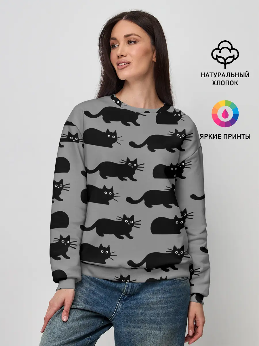 Женский свитшот / Котики