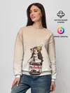 Женский свитшот / анимешная девочка с нутэллой