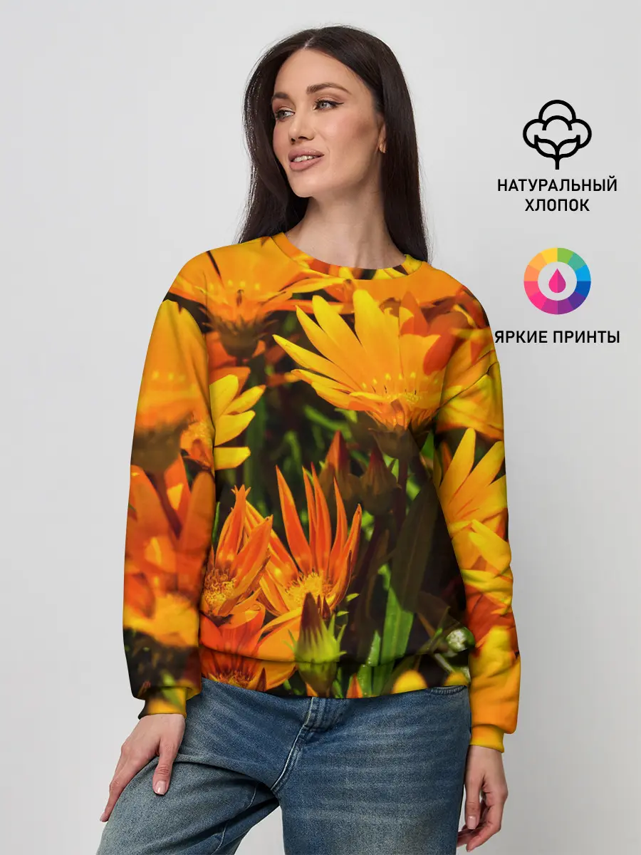 Женский свитшот / Желтый цвет весны