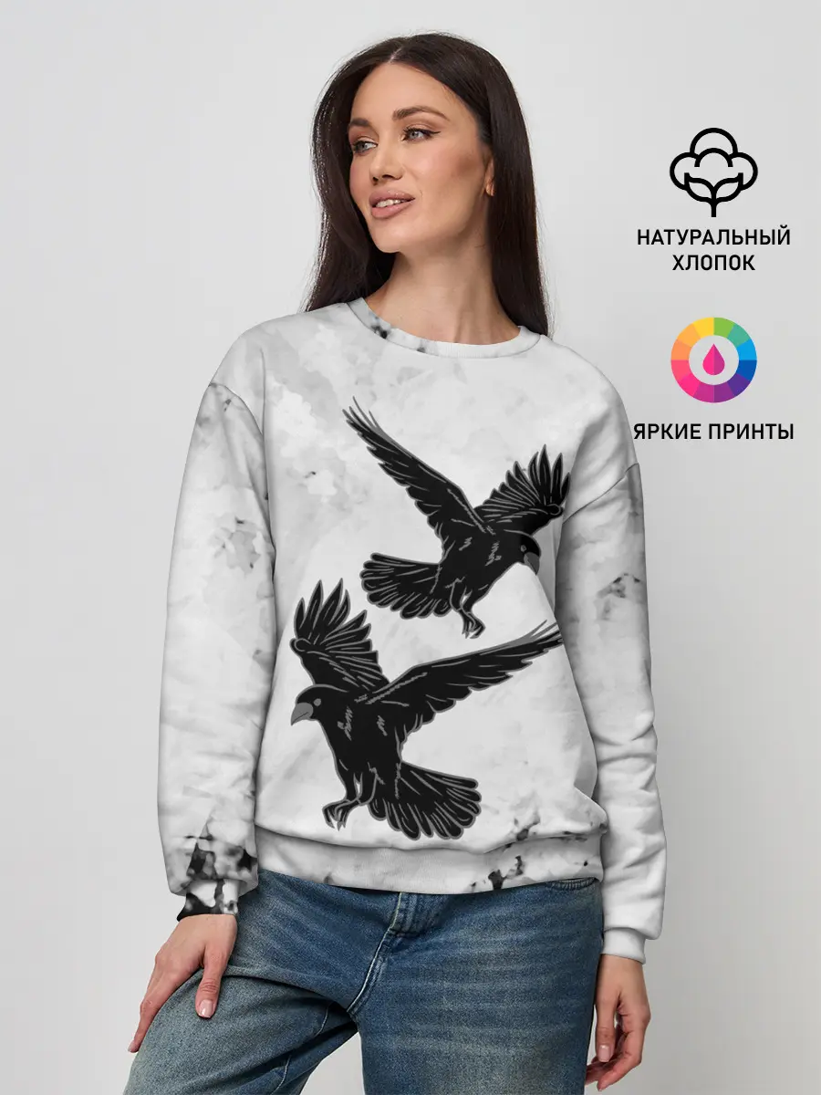 Женский свитшот / Gothic crows