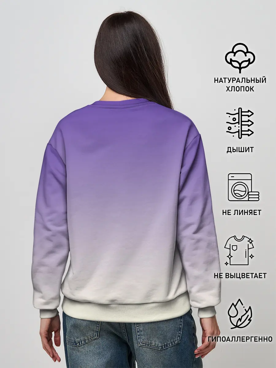 Женский свитшот / черный котенок в коробке