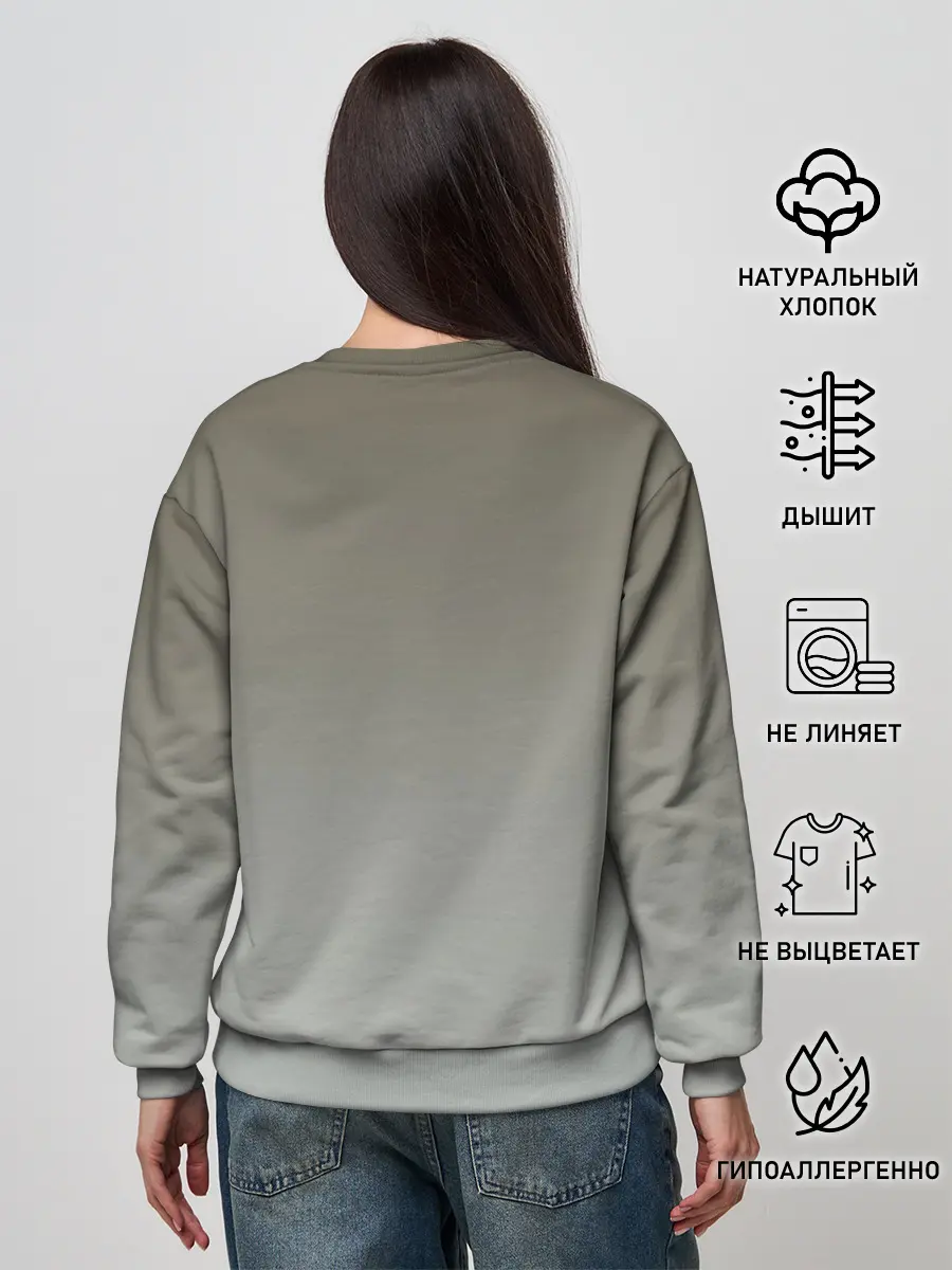 Женский свитшот / полосатый уличный кот