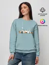 Женский свитшот / Котик грустит