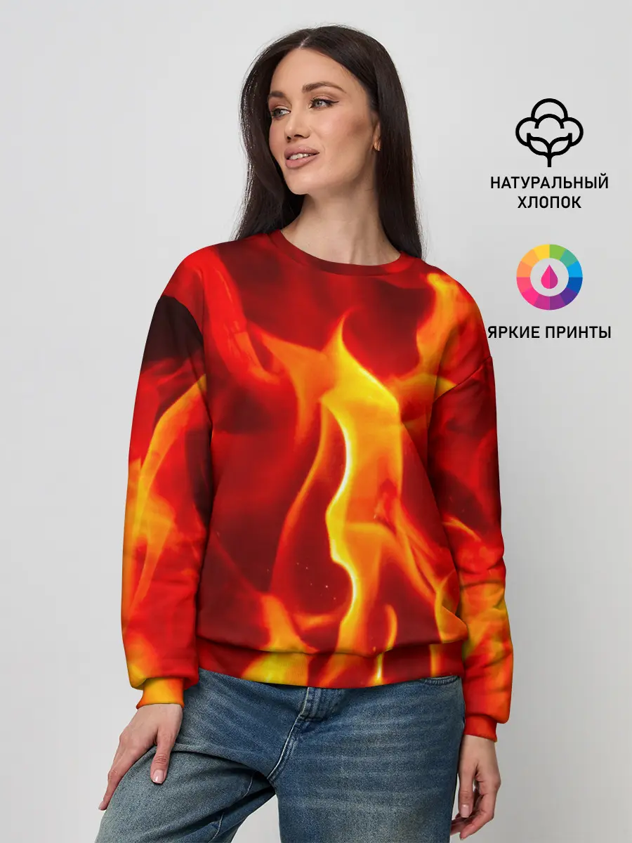 Женский свитшот / Пламенный