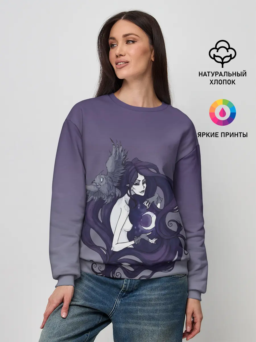 Женский свитшот / ведьма сова луна