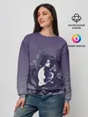 Женский свитшот / ведьма сова луна