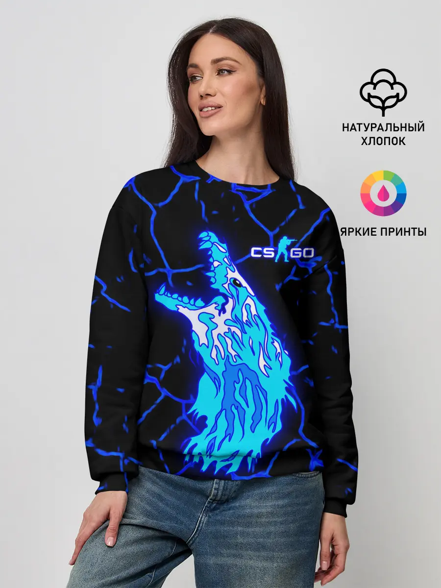 Женский свитшот / CS GO Howl Neon