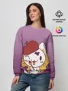 Женский свитшот / кот художник творец